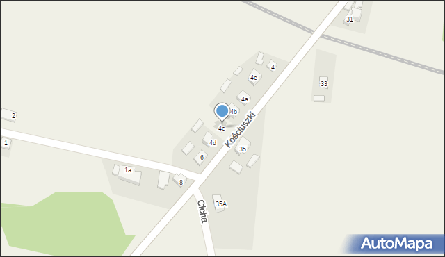 Kotlin, Kościuszki Tadeusza, gen., 4c, mapa Kotlin
