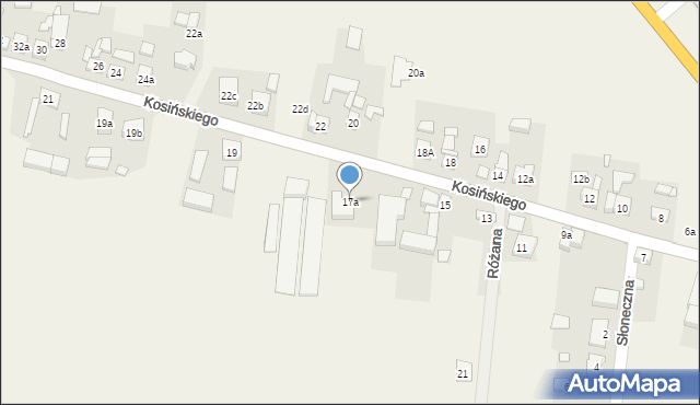 Kotlin, Kosińskiego Wojciecha, 17a, mapa Kotlin