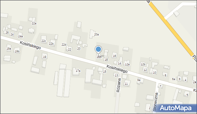 Kotlin, Kosińskiego Wojciecha, 18A, mapa Kotlin