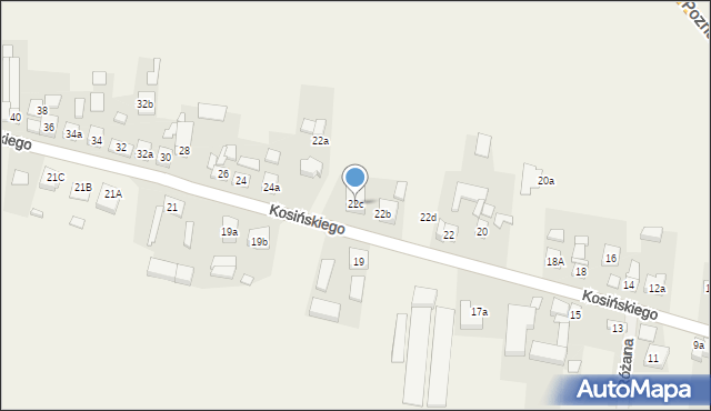 Kotlin, Kosińskiego Wojciecha, 22c, mapa Kotlin