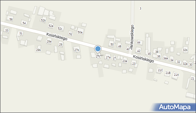 Kotlin, Kosińskiego Wojciecha, 27c, mapa Kotlin