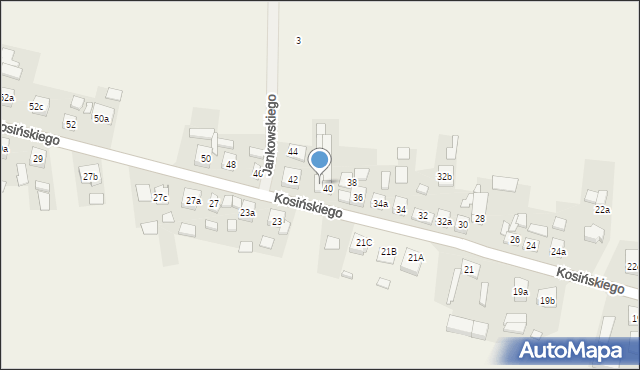 Kotlin, Kosińskiego Wojciecha, 40a, mapa Kotlin