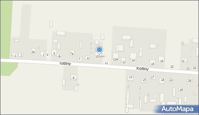 Kotliny, Kotliny, 10A, mapa Kotliny