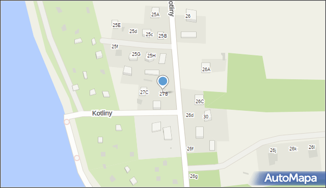 Kotliny, Kotliny, 27B, mapa Kotliny