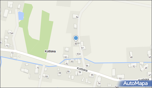 Kotliska, Kotliska, 63, mapa Kotliska