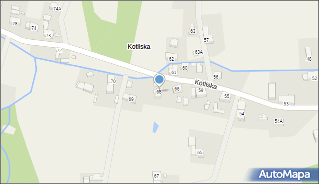 Kotliska, Kotliska, 68, mapa Kotliska