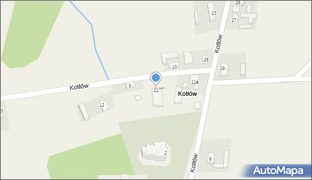 Kotłów, Kotłów, 11, mapa Kotłów