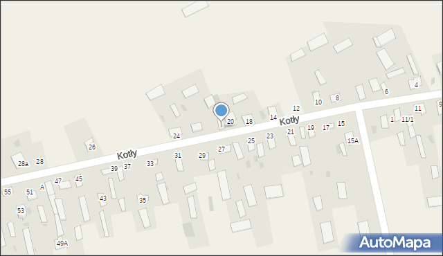 Kotły, Kotły, 22, mapa Kotły