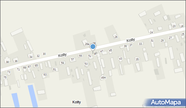 Kotły, Kotły, 51A, mapa Kotły
