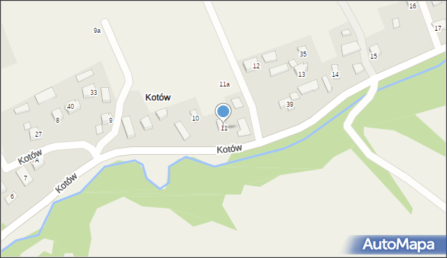 Kotów, Kotów, 11, mapa Kotów