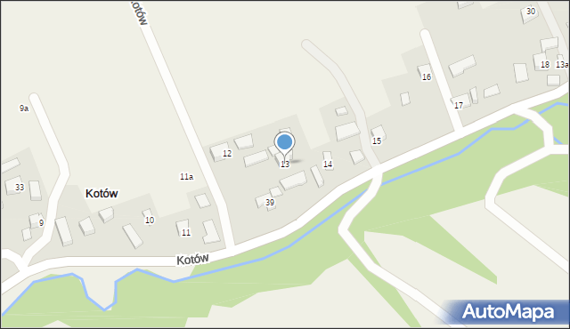 Kotów, Kotów, 13, mapa Kotów