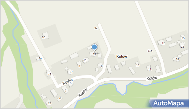 Kotów, Kotów, 33, mapa Kotów