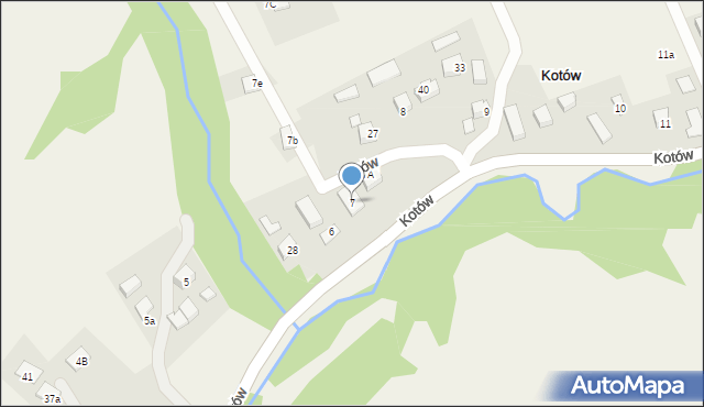 Kotów, Kotów, 7, mapa Kotów