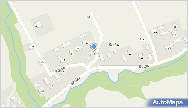 Kotów, Kotów, 9, mapa Kotów