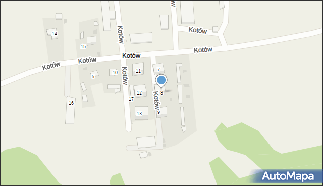 Kotów, Kotów, 8, mapa Kotów