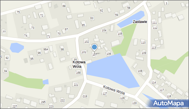 Kotowa Wola, Kotowa Wola, 107, mapa Kotowa Wola