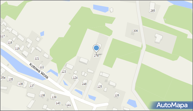 Kotowa Wola, Kotowa Wola, 278, mapa Kotowa Wola