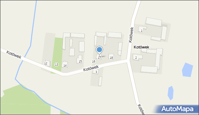 Kotówek, Kotówek, 17, mapa Kotówek