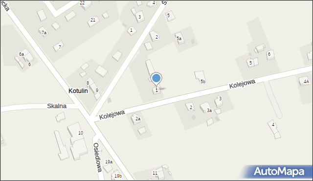 Kotulin, Kolejowa, 1, mapa Kotulin