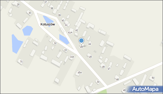 Kotuszów, Kotuszów, 43, mapa Kotuszów