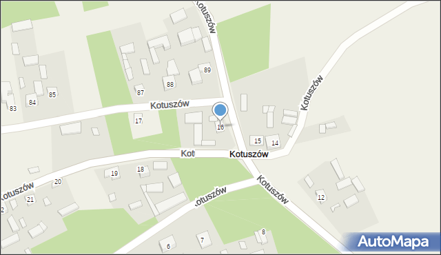 Kotuszów, Kotuszów, 16, mapa Kotuszów