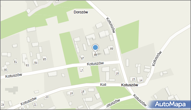 Kotuszów, Kotuszów, 88, mapa Kotuszów