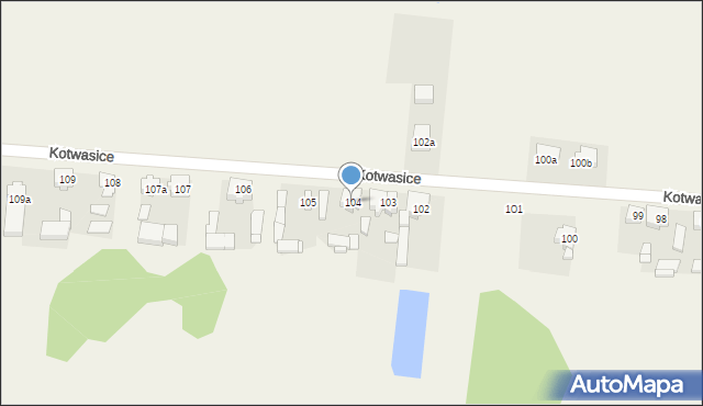 Kotwasice, Kotwasice, 104, mapa Kotwasice
