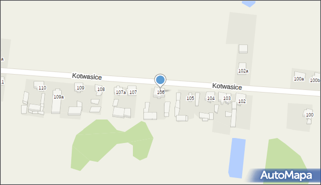 Kotwasice, Kotwasice, 106, mapa Kotwasice