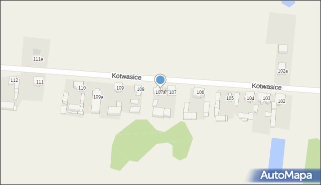 Kotwasice, Kotwasice, 107a, mapa Kotwasice