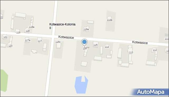 Kotwasice, Kotwasice, 116, mapa Kotwasice