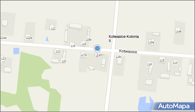 Kotwasice, Kotwasice, 117, mapa Kotwasice