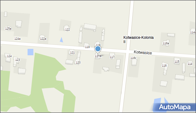 Kotwasice, Kotwasice, 117A, mapa Kotwasice