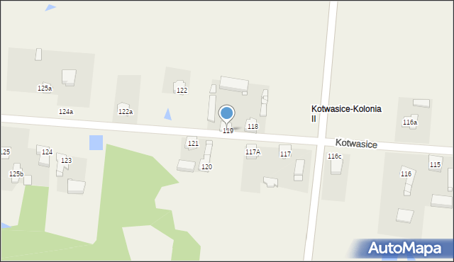 Kotwasice, Kotwasice, 119, mapa Kotwasice