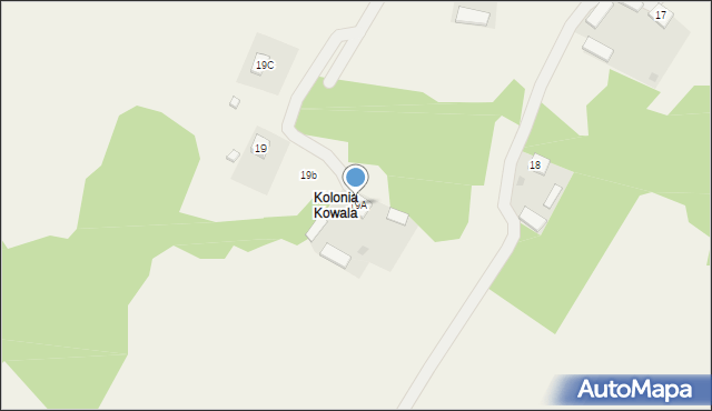 Kowala, Kowala, 19A, mapa Kowala