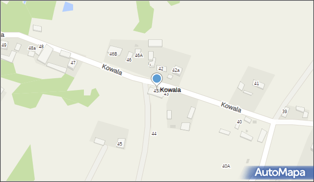 Kowala, Kowala, 43a, mapa Kowala