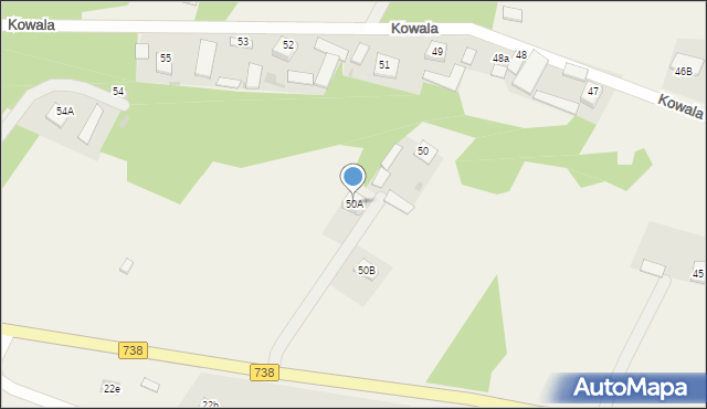 Kowala, Kowala, 50A, mapa Kowala