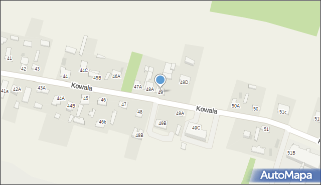 Kowala, Kowala, 49, mapa Kowala