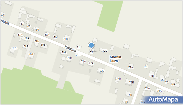Kowala, Kowala, 72, mapa Kowala