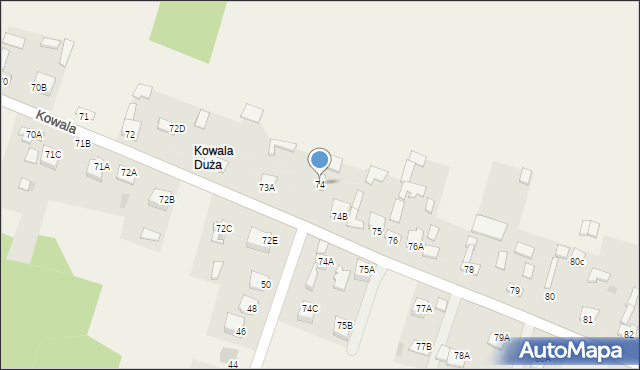 Kowala, Kowala, 74, mapa Kowala