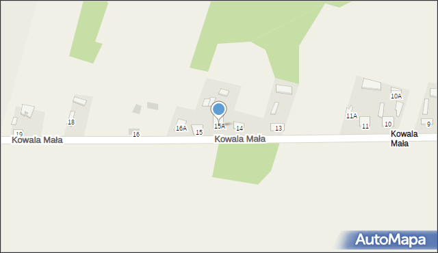 Kowala, Kowala Mała, 15A, mapa Kowala