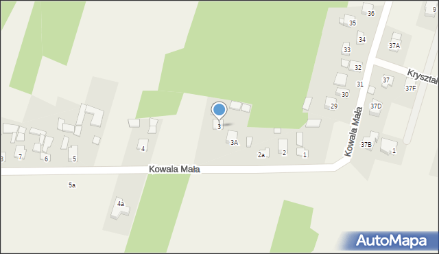 Kowala, Kowala Mała, 3, mapa Kowala