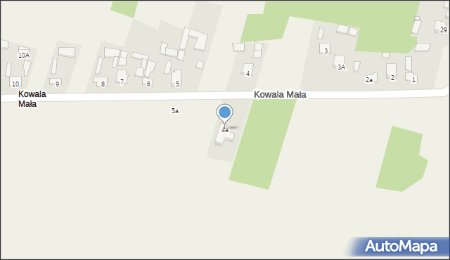 Kowala, Kowala Mała, 4a, mapa Kowala