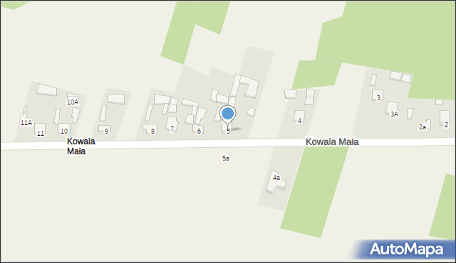 Kowala, Kowala Mała, 5, mapa Kowala