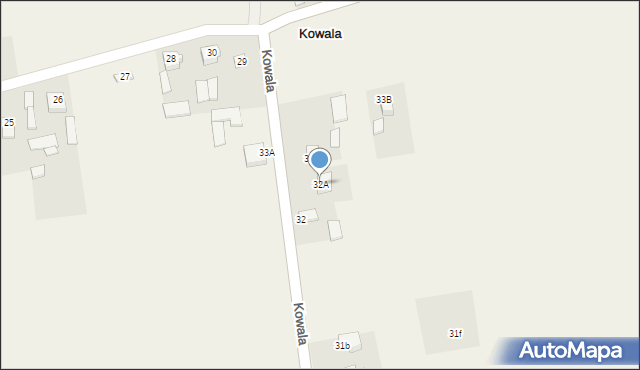 Kowala, Kowala, 32A, mapa Kowala