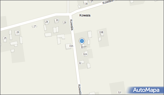 Kowala, Kowala, 33, mapa Kowala