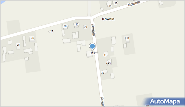 Kowala, Kowala, 33A, mapa Kowala