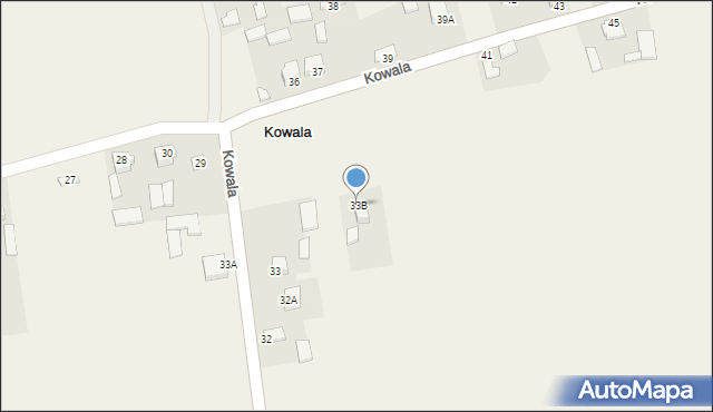 Kowala, Kowala, 33B, mapa Kowala