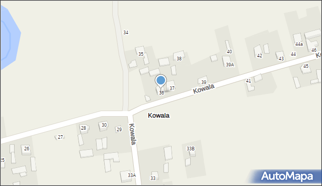 Kowala, Kowala, 36, mapa Kowala