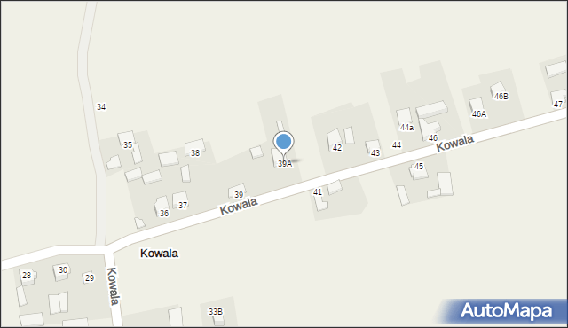 Kowala, Kowala, 39A, mapa Kowala