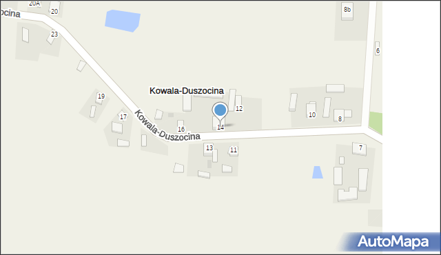 Kowala-Duszocina, Kowala-Duszocina, 14, mapa Kowala-Duszocina